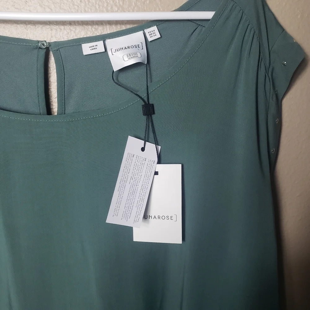 JUNAROSE JRaddy Balsam Green Romper-Size 24 (NWT)